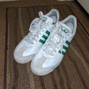 ADIDAS Samoa White with Green Stripes 11.5 11 1/2